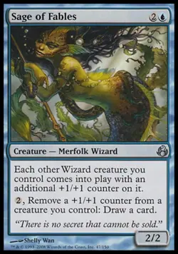 MTG English Sage of Fables NM Normal Morningtide - Image 1