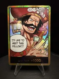 One Piece Don!! Card Gol D. Roger Gold ENGLISH OP13 Carrying on His Will - Image 1