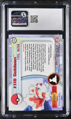 CGC 9 Goldeen #118 Silver Foil Topps Series 3 2000 Pokemon Card - Image 2