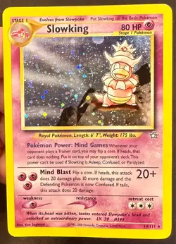 Slowking 14/111 2000 Neo Genesis Pokemon Card TCG Vintage WOTC Holo Rare - Mp - Image 1