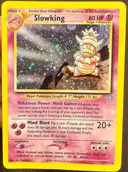 Slowking 14/111 2000 Neo Genesis Pokemon Card TCG Vintage WOTC Holo Rare - Mp - Image 3