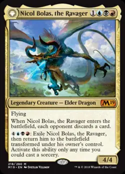 MTG English Nicol Bolas, the Ravager NM Normal Magic 2019 Core Set - Image 1