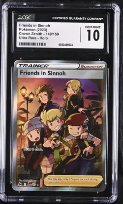 CGC 10 Friends in Sinnoh 149/159 Crown Zenith Pokemon Card - Image 1