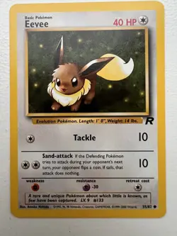 Eevee 55/82 Team Rocket WOTC Pokemon Trading Card TCG - Image 1