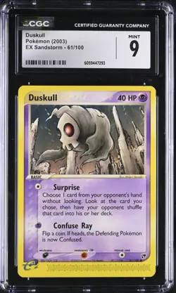 CGC 9 Duskull 61/100 EX Sandstorm 2003 Pokemon Card - Image 1