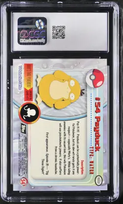 CGC 9 Psyduck 54 Second Print Topps Series 1 1999 Pokemon Card - Image 2