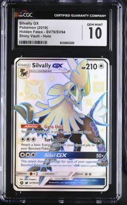 CGC 10 Silvally GX Shiny SV79/SV94 Shiny Vault Hidden Fates Pokemon Card - Image 1