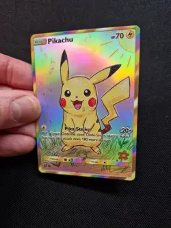 Pikachu Full Art Gold Rainbow Holo Sketch Custom Promo Art Card - Image 4