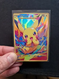 Pikachu Full Art Gold Rainbow Holo Custom Promo Art Card - Image 2