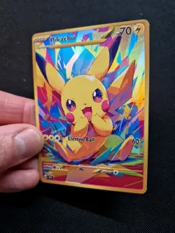 Pikachu Full Art Gold Rainbow Holo Custom Promo Art Card - Image 3