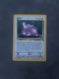 Pokemon TCG Ditto Fossil Holo Rare Unlimited Card 3/62 LP-NM - Image 1