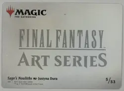 Sage's Nouliths Art Card (Gold-Stamped Signature) 5/53 MTG: FINAL FANTASY S NM - Image 2