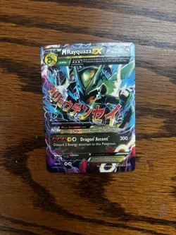 Pokemon TCG Mega M Rayquaza EX Holo Card 61/108 - Image 1