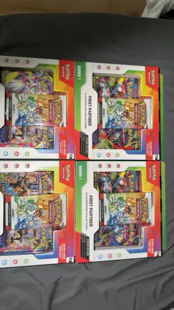 🔥Pokemon First Partner Pack Lot of 4 – Sealed Illustration Collection Series 1 - Image 1