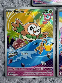 Pokemon First Partner Alolan Illustration Rowlet Litten Popplio 043 044 045 NM - Image 3