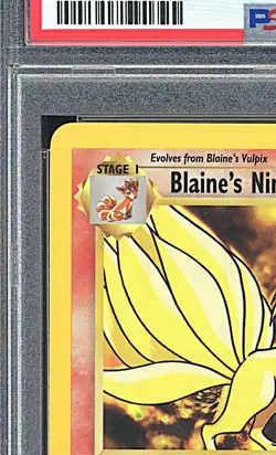 BLAINE'S NINETALES 2000 Pokemon Gym Challenge 1st Edition #21 - PSA 7 -051 - Image 3