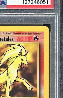 BLAINE'S NINETALES 2000 Pokemon Gym Challenge 1st Edition #21 - PSA 7 -051 - Image 4