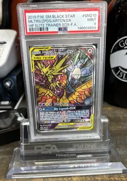 2019 Pokemon Black Star Promo SM210 Articuno Moltres Zapdos PSA 9 - Image 1