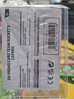 Pokemon TCG Team Rocket's Zapdos 70/182 EB Games Exclusive Promo SEALED - Image 2
