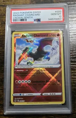 Radiant Charizard Pokemon Sword And Shield Crown Zenith 020/159 PSA 10 - Image 1