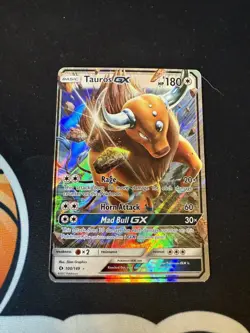 Tauros GX 100/149 Sun & Moon Base Ultra Rare Holo Pokemon Trading CG 2017 - Image 1