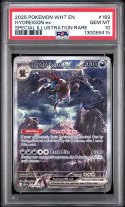 2025 POKEMON WHT EN-WHITE FLARE SPECIAL ILLUSTRATION RARE HYDREIGON EX PSA 10 - Image 1