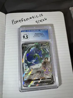 Pokemon Rayquaza V 2021 Evolving Skies 194/203 Ultra Rare Full Art Holo CGC 9.5 - Image 1