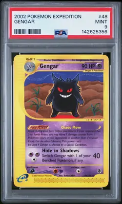 2002 POKEMON EXPEDITION #48 GENGAR PSA 9 - Image 1