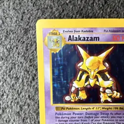 Pokemon TCG Shadowless Alakazam Base Set 1/102 Holo Rare 80 HP 1999 - Image 3