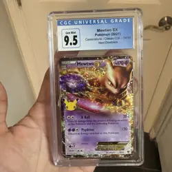 Pokemon Celebrations 25th Anniversary Mewtwo EX 54/99 CGS GEM MINT 9.5 Rare 2021 - Image 1