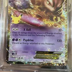 Pokemon Celebrations 25th Anniversary Mewtwo EX 54/99 CGS GEM MINT 9.5 Rare 2021 - Image 4