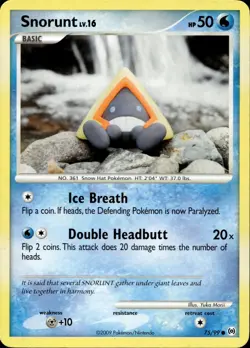 SNORUNT 75/99 COMMON ARCEUS POKEMON LP - Image 1