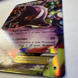 Gengar EX 34/119 Pokemon TCG XY Phantom Forces Ultra Rare Holo NM - Image 2