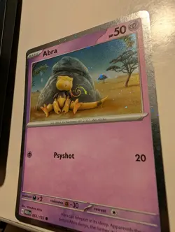 ​Abra 063/165 - Pokemon 151 - Rare Holo - PERFECT SNORE BUBBLE SWIRL - NM+ - Image 1