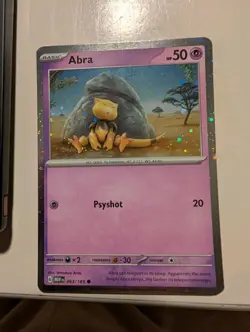 ​Abra 063/165 - Pokemon 151 - Rare Holo - PERFECT SNORE BUBBLE SWIRL - NM+ - Image 2