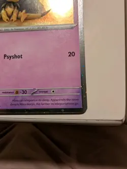​Abra 063/165 - Pokemon 151 - Rare Holo - PERFECT SNORE BUBBLE SWIRL - NM+ - Image 3