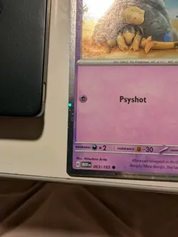 ​Abra 063/165 - Pokemon 151 - Rare Holo - PERFECT SNORE BUBBLE SWIRL - NM+ - Image 4