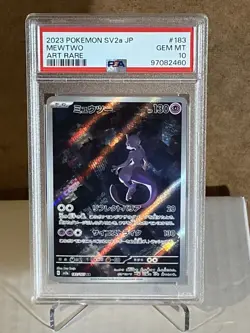 2023 Pokemon Japanese Pokemon 151 Mewtwo #183 GEM MT PSA 10 Art Rare - Image 1
