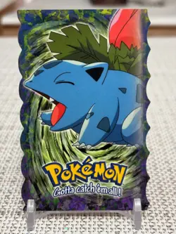 1999 Topps Pokemon The First Movie #D2 Ivysaur (Die-Cut Embossed 2/12) Blue NM - Image 1