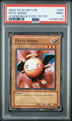 2002 YU-GI-OH! LEGEND OF BLUE EYES WHITE DRAGON 1ST EDITION PETIT ANGEL PSA 9 - Image 1