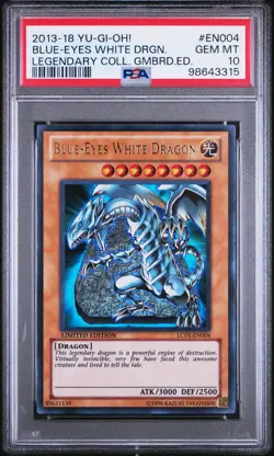 Blue-Eyes White Dragon LC01-EN004 Yu-Gi-Oh Legendary Collection PSA 10 - Image 1