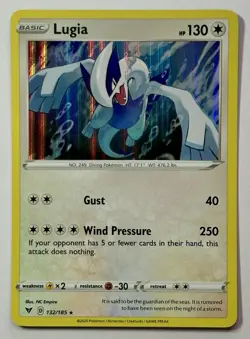 Lugia 132/185 (NM) Holo Rare Sword & Shield: Vivid Voltage 2020 Pokemon Card - Image 1