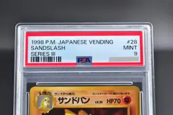 PSA 9 Sandslash #28 Japanese Vending Series III 3 Promo Pokemon Card 1998- MINT - Image 2