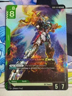 2025 Gundam Card Game Newtype Rising Wing Gundam Zero GD01-24 LR - Image 1
