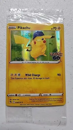 Pokemon Pikachu TCG Holo Rare Card Pokemon Go Promo 027/078 - Image 1