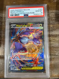 Pokemon 2025 Mega Evolution Special Illustration Rare MEGA LATIAS EX #181 PSA 10 - Image 1