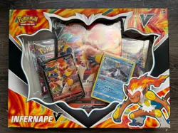 Pokemon Infernape V Collection Box **packs have fallen within the box** - Image 1