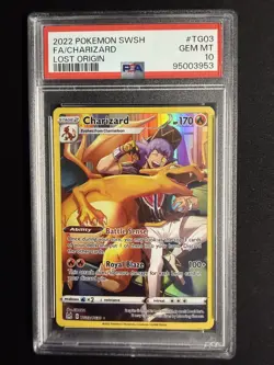 CHARIZARD PSA 10 2022 POKEMON SWORD & SHIELD LOST ORIGIN #TG03/TG30 FULL ART - Image 1