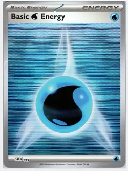 Pokemon SVE 019 Basic Water Energy Holo - Image 1