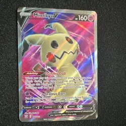 Pokemon Mimikyu V Ultra Rare Full Art Holo 148/163 Swsh05 Battle Styles 160 HP - Image 2